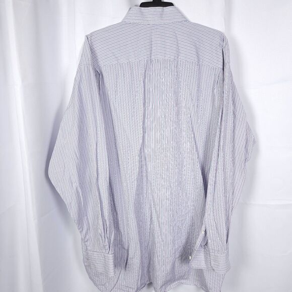Robert Talbott Estate Mens 18.5 36/37T Purple Striped Button Down Dress Shirt - Picture 3 of 7